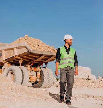 Engenheiro em um canteiro de obras